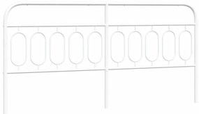 377204 vidaXL Tăblie de pat metalică, alb, 200 cm