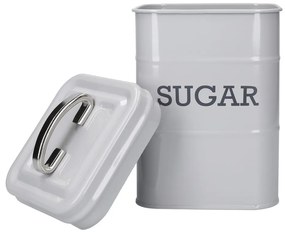 Cutie metalică pentru zahăr Kitchen Craft Nostalgia, gri, înălțime 17 cm