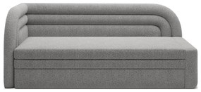 Canapea gri extensibilă/cu spațiu de depozitare cu tapițerie din țesătură bouclé cu colț pe partea stângă 223 cm Fabillo – ELTAP