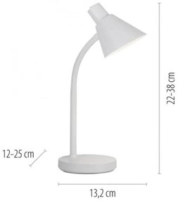 JUST LIGHT. 11248-16 - Lampă de birou LED flexibilă PIXIE, 4,5 W, 230 V, albă