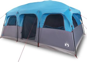 vidaXL Cort de familie pentru 10 persoane, albastru, impermeabil