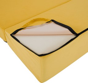 Saltea pliabilă/fotoliu extensibil, 2 in 1, galben, VEDIS