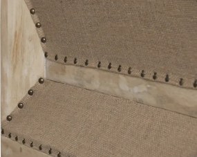 Canapea 3 locuri din stofa si structura de lemn de tec, " Classic "