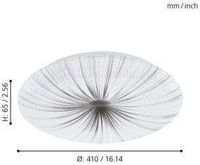 Eglo 98325 - Plafonieră LED NIEVES LED/19,5W/230V