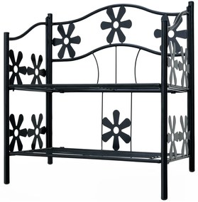 Deuba Raft metalic cu model de flori - 60x30x50 cm