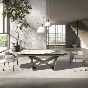 Masa extensibila deosebita design LUX Marble 200-290x100cm