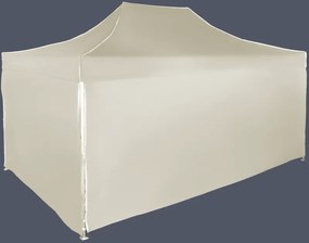 Pavilion de grădină  3x4,5m – din aluminiu, 4 pereţi laterali, Bej