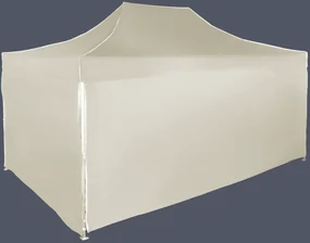 Pavilion de grădină 3x4,5m – din aluminiu, 4 pereţi laterali, Bej