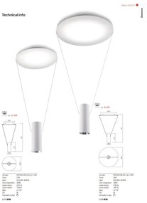 Lustră LED dimabilă pe cablu Redo 01-1970 ESSENCE LED/24W/230V CRI 90 alb