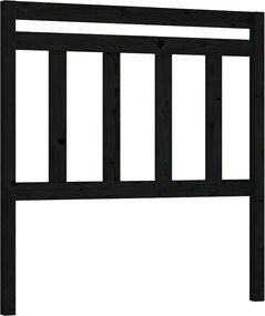 vidaXL Tăblie de pat, negru, 96x4x100 cm, lemn masiv de pin