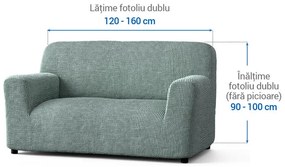 Huse bielastice COSTINA mentă fotoliu dublu (l. 120 - 160 cm)