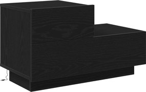 vidaXL Dulap de noapte Stejar Negru 70 x 36 x 40,5 cm Lemn compozit