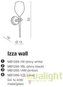 Aplica de perete moderna Izza white