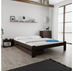 Pat ADA 160x200 cm, nuc Saltele: Cu saltele Somnia 18 cm, Somiera pat: Cu lamele drepte