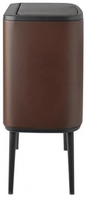 Cos pentru gunoi colectare selectiva Brabantia Bo Touch 1005548, 11+23 L, Deschidere lina si silentioasa, Deschidere mare, Maro