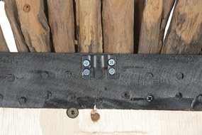 Aplică de perete din lemn de tec lucrat manual, natur, 130 x 50 x 10 cm, „Doullens”