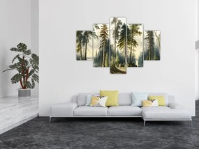 Tablou - Peisaj de epocă de păduri (150x105 cm)