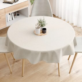 Goldea față de masă decorativă loneta - model striat - rotundă Ø 120 cm