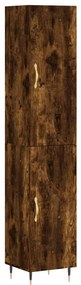 3198774 vidaXL Dulap înalt, stejar fumuriu, 34,5x34x180 cm, lemn prelucrat