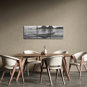 Tablou - Hamac pe plajă (cu ceas) (90x30 cm)