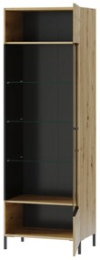 Vitrină Lorren 10 (stejar artisan + negru mat). 1068164