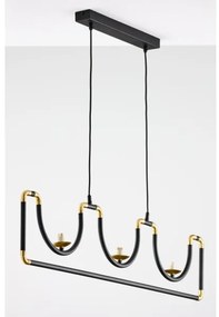 Lustră pe cablu Jupiter 1990 HANZA 3xG9/10W/230V negru/auriu