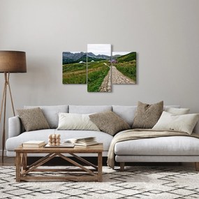 Tablou - Peisaj montan cu case (90x60 cm)