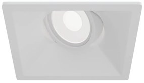 Spot incastrabil design tehnic Dot alb 9x9cm