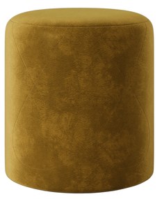 Taburet Tapitat Mali, Ocru, Stofa, L 41 x l 41 x H 45 cm