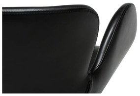 Scaun de sufragerie negru cu cotiere tapițat Gaia – DAN-FORM Denmark