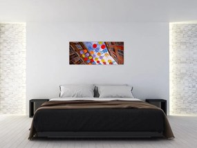 Tablou - Umbrele colorate (120x50 cm)