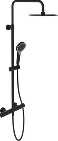 Coloana de dus cu baterie termostatata Villeroy&Boch Verve finisaj negru mat