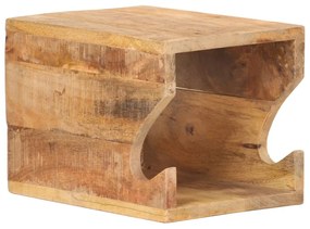 Suport bicicleta de perete, 35x25x25 cm, lemn masiv mango brut 1, Lemn masiv de mango nefinisat