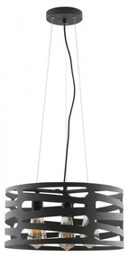 Lustră neagră cu abajur din metal Marisa – GTV