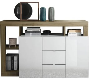 Comodă LENOR alb/maro