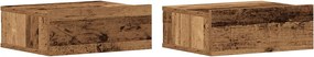 vidaXL Noptiere plutitoare 2 buc Lemn vechi 40x32x15 cm Lemn prelucrat