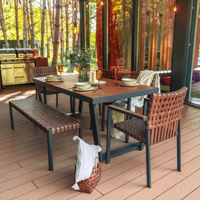 Set de mobilier de grădină TEXAS cu bancă și masă mare