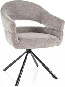 Scaun BORGO, gri deschis - Raven 07, stofa clasica/metal, 58x60x87 cm