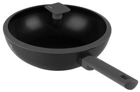 Tigaie wok cu capac 28 cm, 3,2L Anthracite Berlinger Haus BH 8124, strat antiaderent, gri