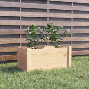 Jardiniera de gradina, 60x31x31 cm, lemn masiv de pin 1, Maro