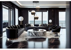 Lustră pe cablu PARIS 3xE27/60W/230V d. 45 cm albă/neagră/aurie