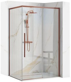 Cabina de dus SOLAR 120x90 cm cupru periat