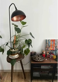 Masuta cu lampadar Decora Homs, negru,Seria lx, 40004