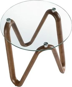 Masuta auxiliara design modern Walnut Round Corner