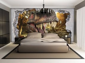 Fototapet - Gaură - dinozaur (254x184 cm)