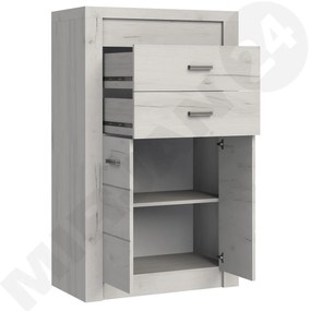 Comodă Nadenas N6 (Stejar craft Alb) . 1103657