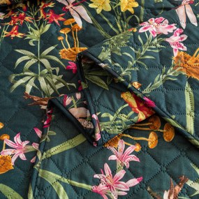 Cuvertura de pat MYSTIC GARDEN verde inchis Dimensiune: 170 x 210 cm