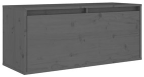 813459 vidaXL Dulap de perete, gri, 80x30x35 cm, lemn masiv de pin