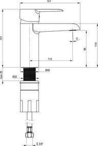 Corio Baterie pentru chiuvetă - ECO-cartuș Finisaj: Crom BFCE020M