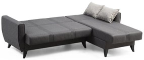 Canapea extensibilă de colț Zaden - Dark Grey